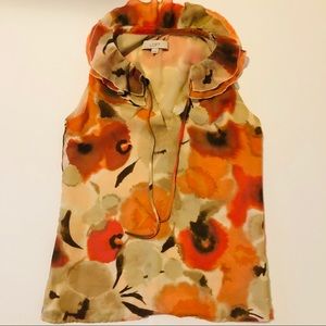 LOFT Floral Sleeveless Blouse